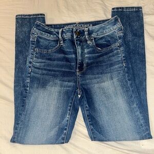 American Eagle- Women’s Super Stretch “Hi-Rise Jegging” Blue Jeans- Size 4 short